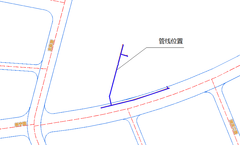 新亞南湖苑給水工程給水管線(xiàn)路徑圖 (1).png